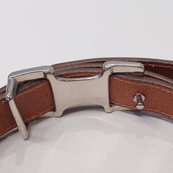 Leather belt natural colour with unusual look. Eddie Bauer. - Picture 3 of 5
